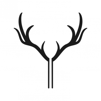 Cake Topper - Antlers - Black